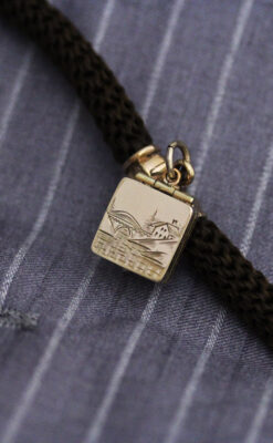 アンティーク懐中時計チェーン-C0437-4