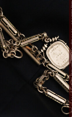 アンティーク懐中時計チェーン-C0441-13