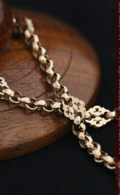 アンティーク金無垢懐中時計チェーン-C0442-10