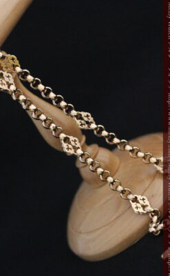 アンティーク金無垢懐中時計チェーン-C0442-12