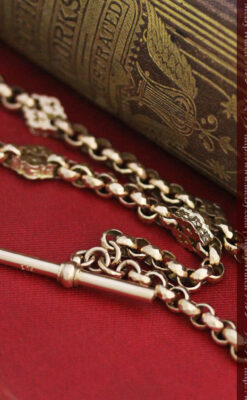 アンティーク金無垢懐中時計チェーン-C0442-4