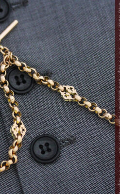 アンティーク金無垢懐中時計チェーン-C0442-5