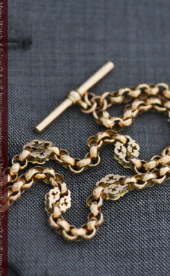 アンティーク金無垢懐中時計チェーン-C0442-7