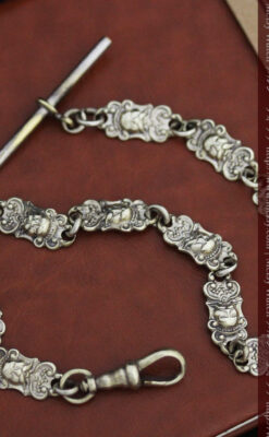 アンティーク懐中時計チェーン-C0443-14