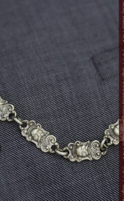 アンティーク懐中時計チェーン-C0443-7