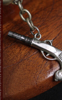 程よい年季の懐中時計チェーン-C0445-10