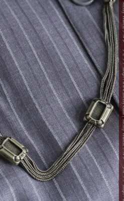 程よい年季の懐中時計チェーン-C0445-4