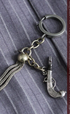 程よい年季の懐中時計チェーン-C0445-5