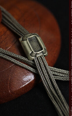 程よい年季の懐中時計チェーン-C0445-8