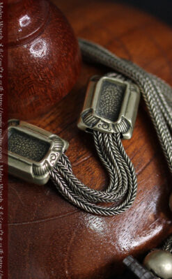 程よい年季の懐中時計チェーン-C0445-9