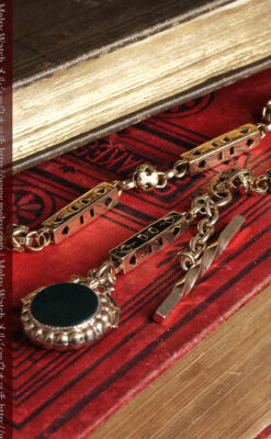 透かし彫りの懐中時計チェーン-C0447-2