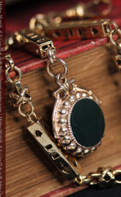 透かし彫りの懐中時計チェーン-C0447-5