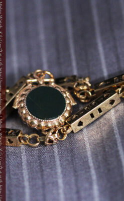 透かし彫りの懐中時計チェーン-C0447-7