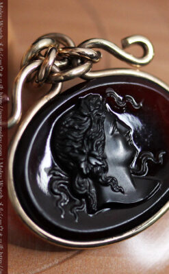 懐中時計チェーンのガラス飾り-C0448-2