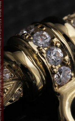 懐中時計チェーン用T字バー・金無垢ダイヤモンド-C0450-11