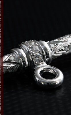 懐中時計チェーン用T字バー・金無垢ダイヤモンド-C0451-8