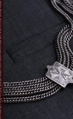 銀無垢アンティーク懐中時計チェーン ビクトリア女王銀貨【1887年頃】-C0453-17