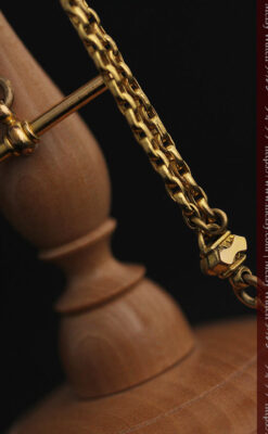 短めの綺麗な作りのアンティーク懐中時計チェーン-C0464-5