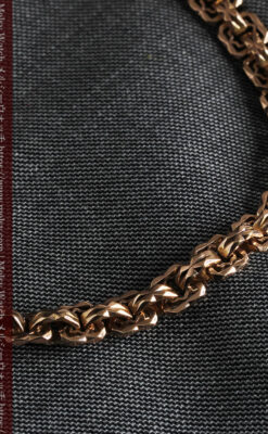 雰囲気ある西欧フランスのアンティーク懐中時計チェーン-C0474-5