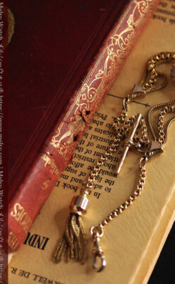 華やかさと上品さを併せ持つ、美しきアンティーク懐中時計チェーン-C0477-12