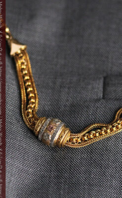 華やかさと上品さを併せ持つ、美しきアンティーク懐中時計チェーン-C0477-6