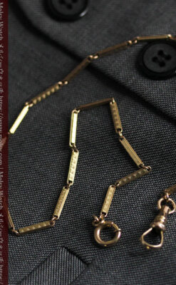 装飾の綺麗な細めの懐中時計チェーン-C0484-10