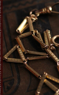 装飾の綺麗な細めの懐中時計チェーン-C0484-5