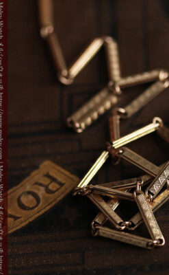 装飾の綺麗な細めの懐中時計チェーン-C0484-6