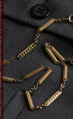 ２種類の装飾されたバーの綺麗な懐中時計チェーン-C0485-10