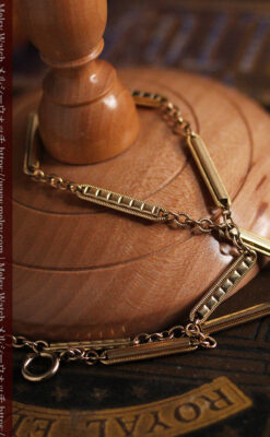 ２種類の装飾されたバーの綺麗な懐中時計チェーン-C0485-5