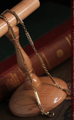 ２種類の装飾されたバーの綺麗な懐中時計チェーン-C0485-6