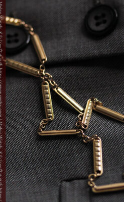 ２種類の装飾されたバーの綺麗な懐中時計チェーン-C0485-7