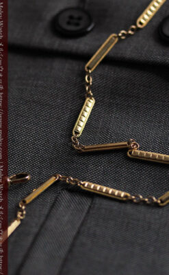 ２種類の装飾されたバーの綺麗な懐中時計チェーン-C0485-8