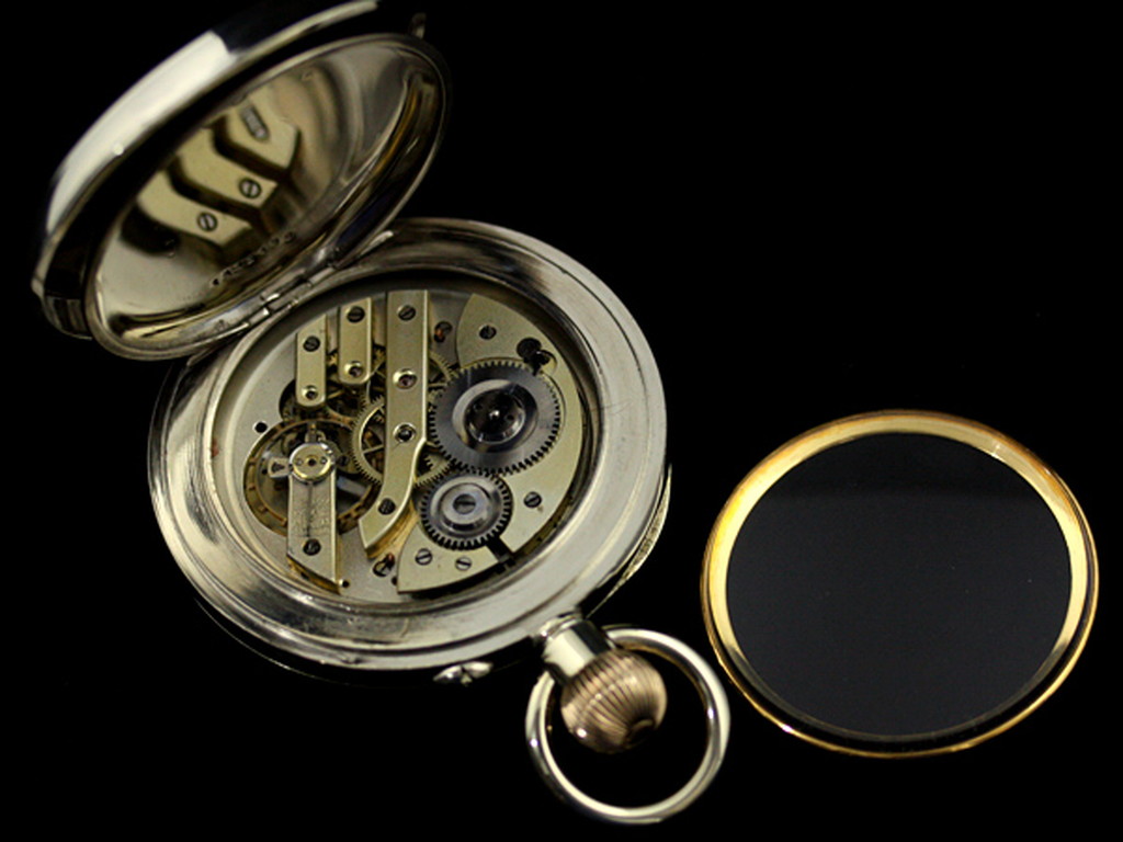 スタンド収納型 特大アンティーク懐中時計 古典造り 【1890年頃】
