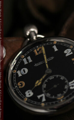 ジャガールクルト 英国陸軍アンティーク懐中時計 【1940年頃】黒文字盤-P2138-11