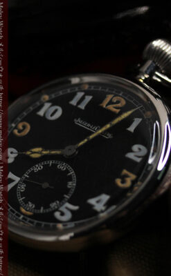 ジャガールクルト 英国陸軍アンティーク懐中時計 【1940年頃】黒文字盤-P2138-13