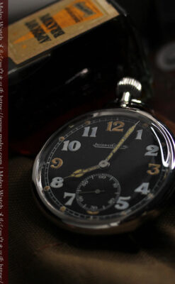 ジャガールクルト 英国陸軍アンティーク懐中時計 【1940年頃】黒文字盤-P2138-5