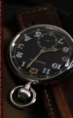 ジャガールクルト 英国陸軍アンティーク懐中時計 【1940年頃】黒文字盤-P2138-6