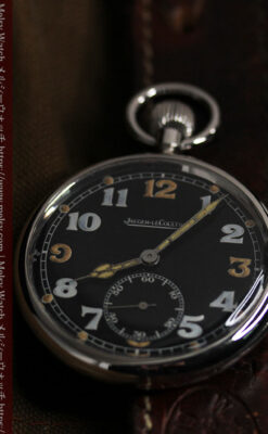 ジャガールクルト 英国陸軍アンティーク懐中時計 【1940年頃】黒文字盤-P2138-7