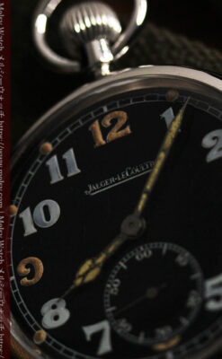 ジャガールクルト 英国陸軍アンティーク懐中時計 【1940年頃】黒文字盤-P2138-9