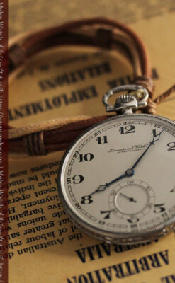 IWC 艶のある上品な銀無垢アンティーク懐中時計 【1927年頃】-P2140-10