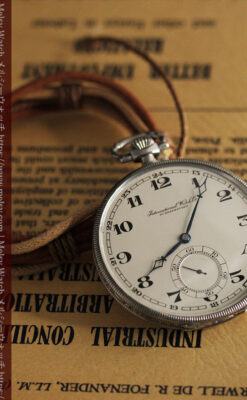 IWC 艶のある上品な銀無垢アンティーク懐中時計 【1927年頃】-P2140-11