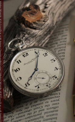 IWC 艶のある上品な銀無垢アンティーク懐中時計 【1927年頃】-P2140-16
