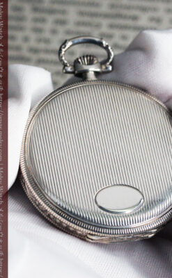 IWC 艶のある上品な銀無垢アンティーク懐中時計 【1927年頃】-P2140-5