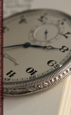 IWC 艶のある上品な銀無垢アンティーク懐中時計 【1927年頃】-P2140-6