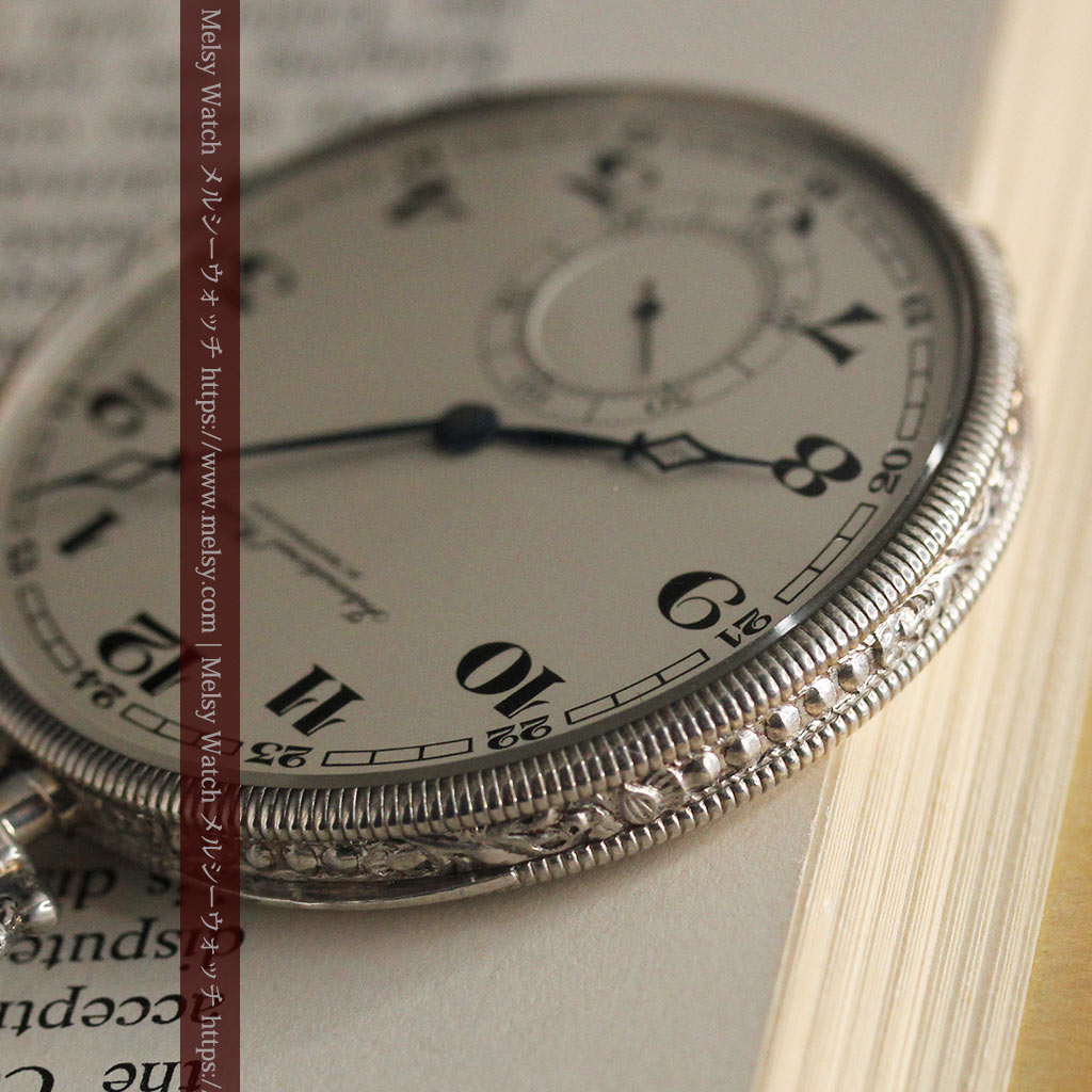 IWC 艶のある上品な銀無垢アンティーク懐中時計 【1927年頃】