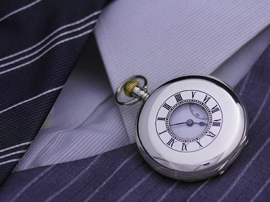ベンソン 銀無垢アンティーク懐中時計 デミハンター 【1932年製】