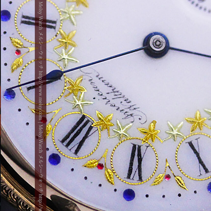 ウォルサムの絢爛なアンティーク金無垢懐中時計 【1896年製】-P2167-1
