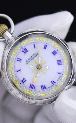 スイス製のアンティーク懐中時計-P2198-8