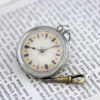 スイス製の銀無垢アンティーク懐中時計-P2200-1
